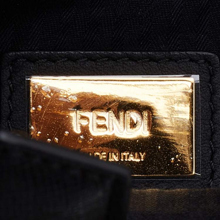 Pre Owned Fendi Black Leather Medium 2Jours Tote