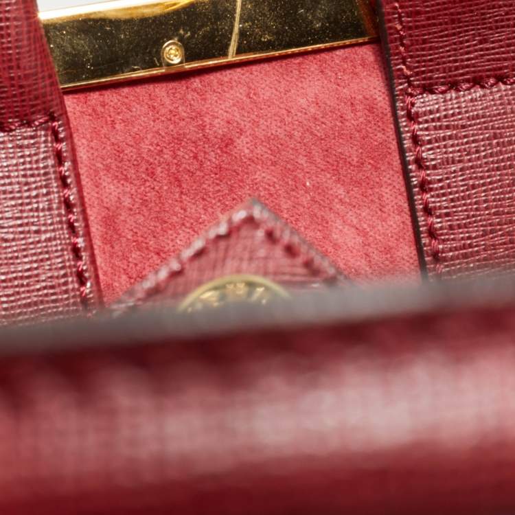 Pre Owned Fendi Red Leather Medium 2Jours Tote