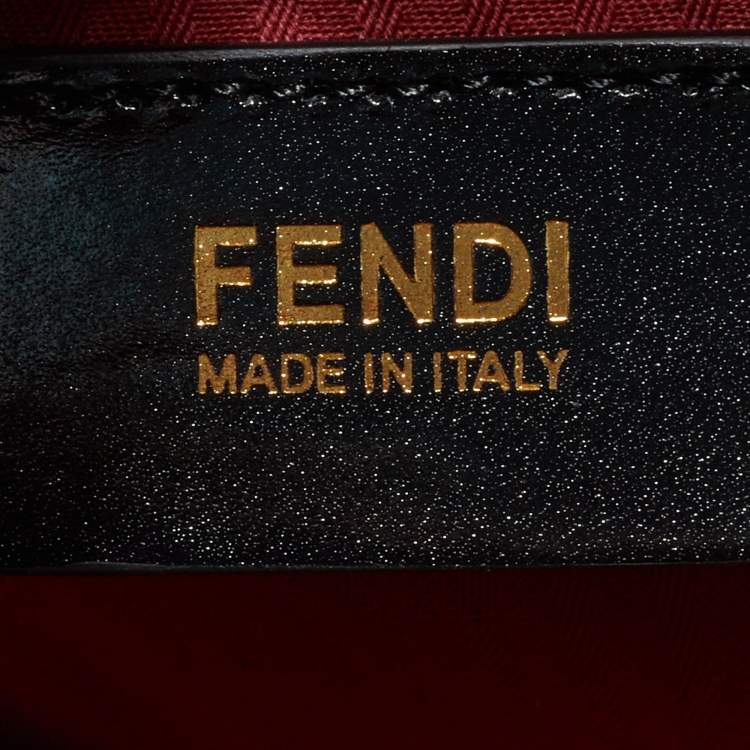 Pre Owned Fendi Red Leather Medium 2Jours Tote