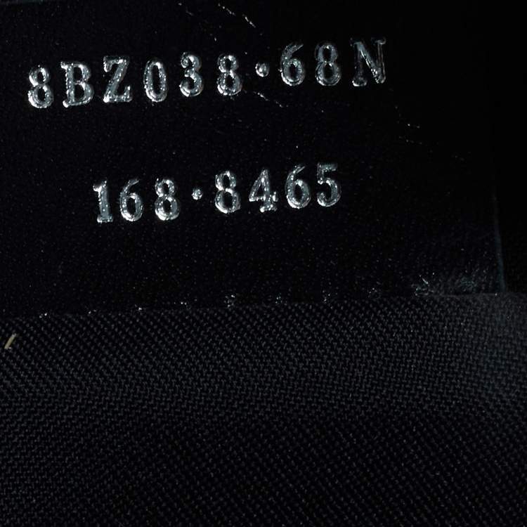 Pre Owned Fendi Black Nylon and Shearling Mini Dolce Lightbulb Backpack