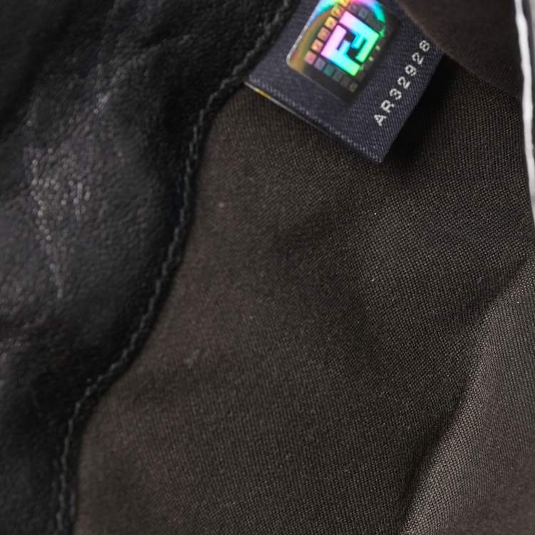 Pre Owned Fendi Black Leather and Patent Leather B Wallet