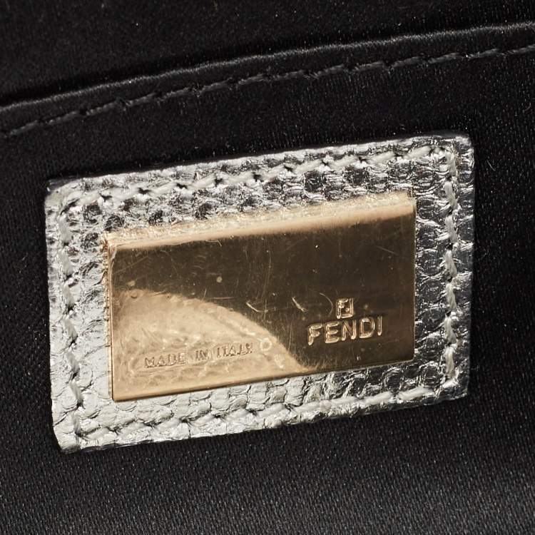 Pre Owned Fendi Multicolor Canvas Beads Embellished Clutch