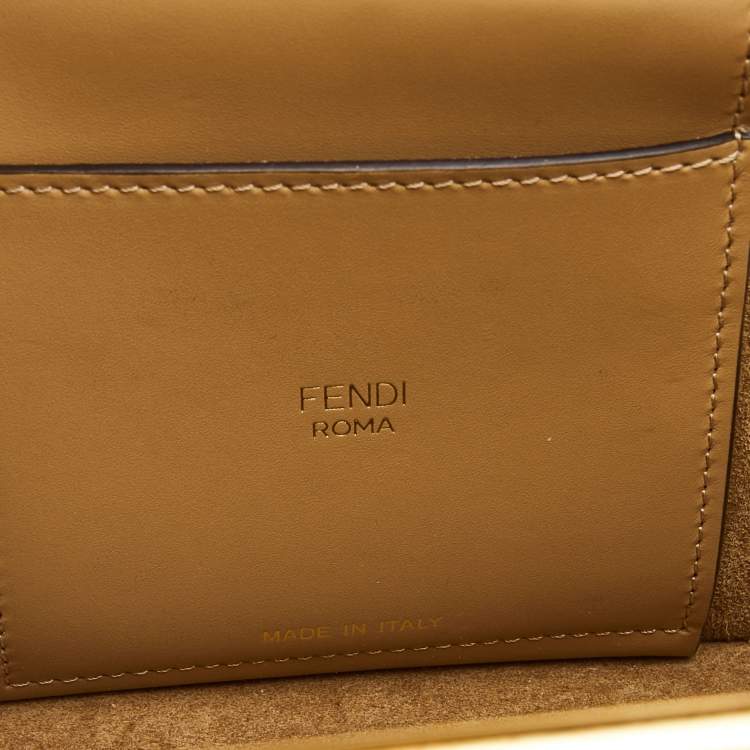 Pre Owned Fendi Tan Leather Small The Way Shoulder Bag