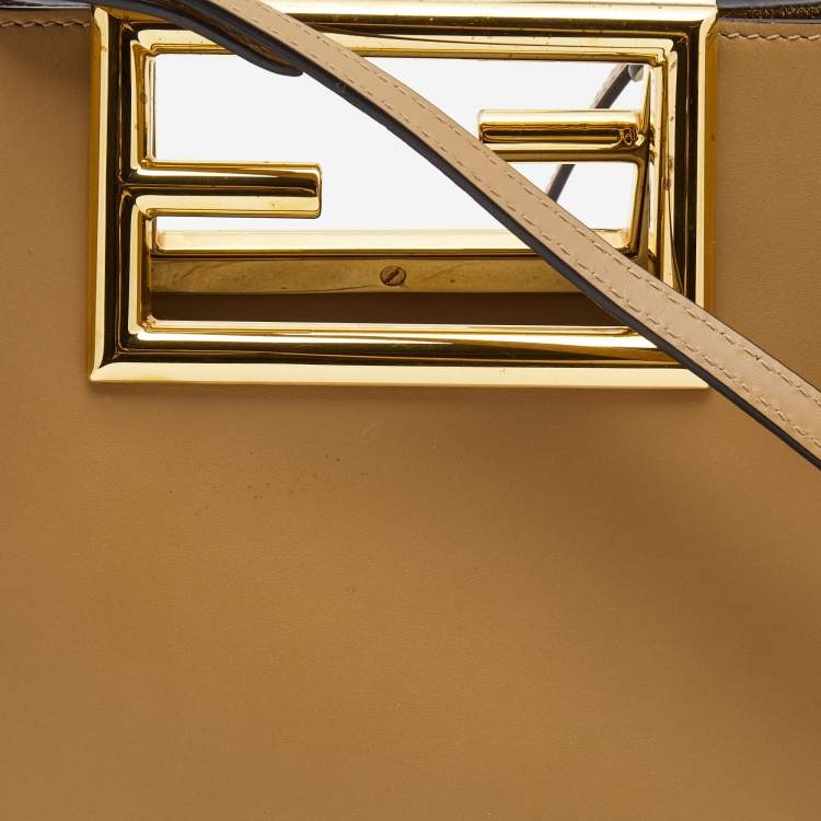 Pre Owned Fendi Tan Leather Small The Way Shoulder Bag
