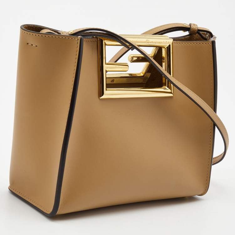 Pre Owned Fendi Tan Leather Small The Way Shoulder Bag