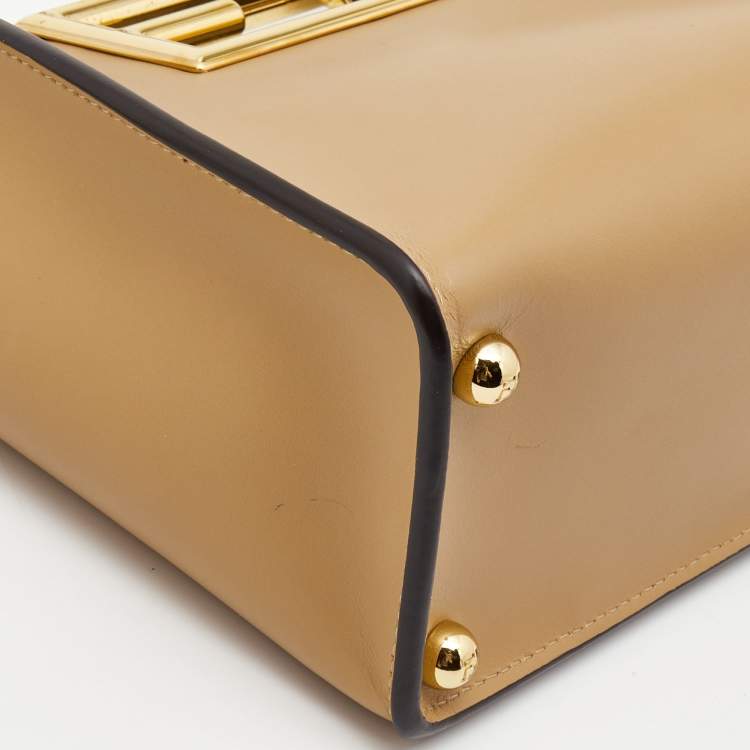 Pre Owned Fendi Tan Leather Small The Way Shoulder Bag