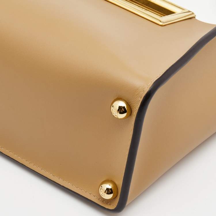 Pre Owned Fendi Tan Leather Small The Way Shoulder Bag