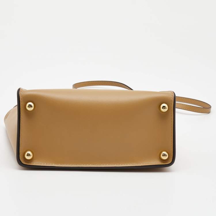 Pre Owned Fendi Tan Leather Small The Way Shoulder Bag
