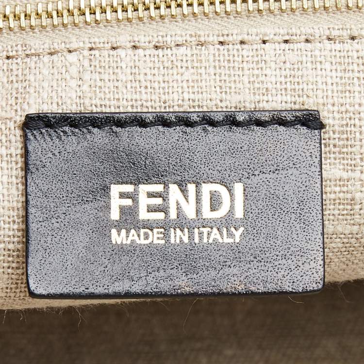 Pre Owned Fendi Multicolor Leather and Python Silvana Top Handle Bag
