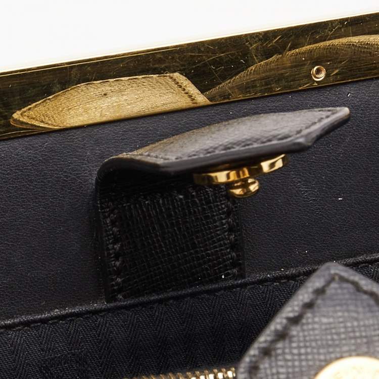 Pre Owned Fendi Black Leather Small 2Jours Tote