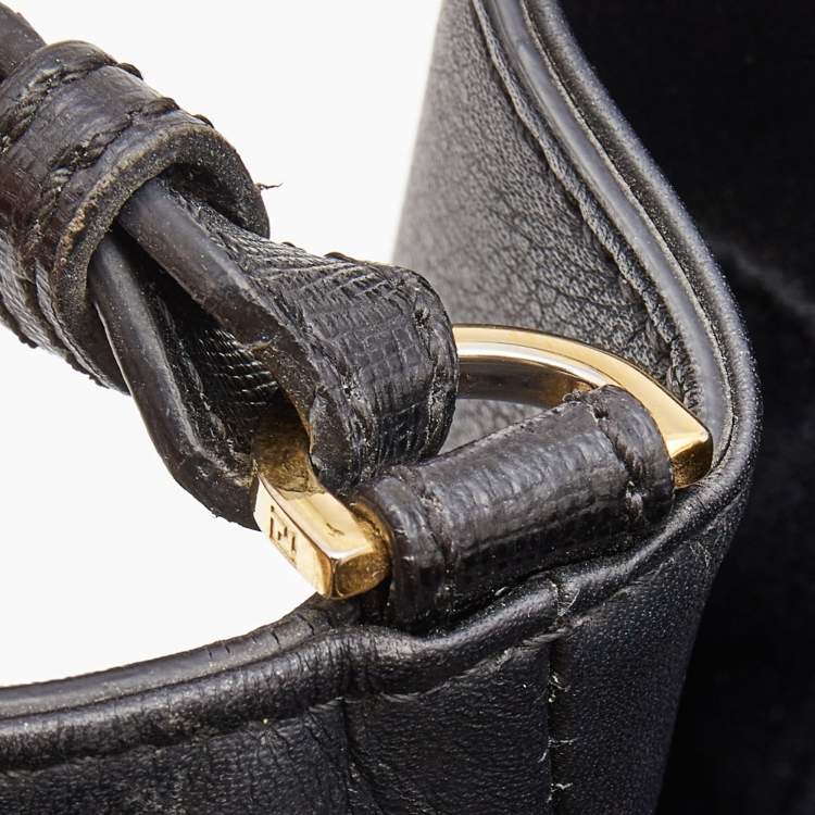 Pre Owned Fendi Black Leather Small 2Jours Tote