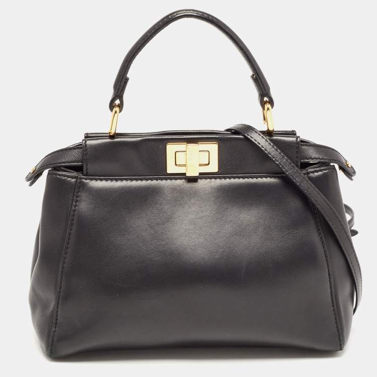 Fendi peekaboo mini discount black