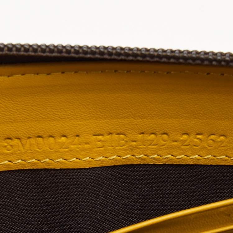 Pre Owned Fendi Multicolor Zucchino Coated Canvas Zip Around Wallet