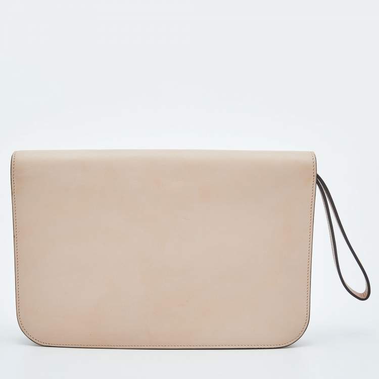 Pre Owned Fendi Tri Color Leather 2Jours Envelope Clutch