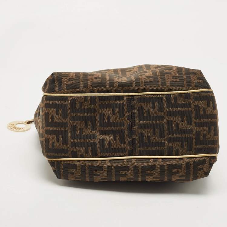 Pre Owned Fendi Tobacco Zucca Canvas and Leather Chef Shopper Tote