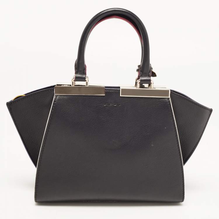 Pre Owned Fendi Black Leather Petite 3Jours Tote