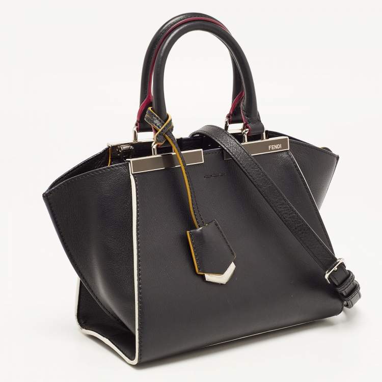 Pre Owned Fendi Black Leather Petite 3Jours Tote