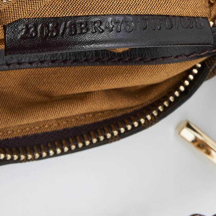 Pre Owned Fendi Tobacco Zucca Canvas and Leather Chef Chain Link Hobo