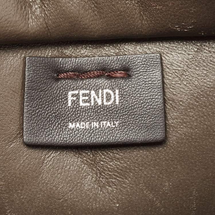 Pre Owned Fendi Beige/Blue Python Petite 3Jours Tote