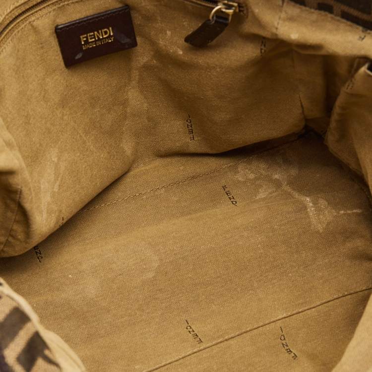 Pre Owned  Fendi Zucca Canvas and Leather Borsa Chef Tote