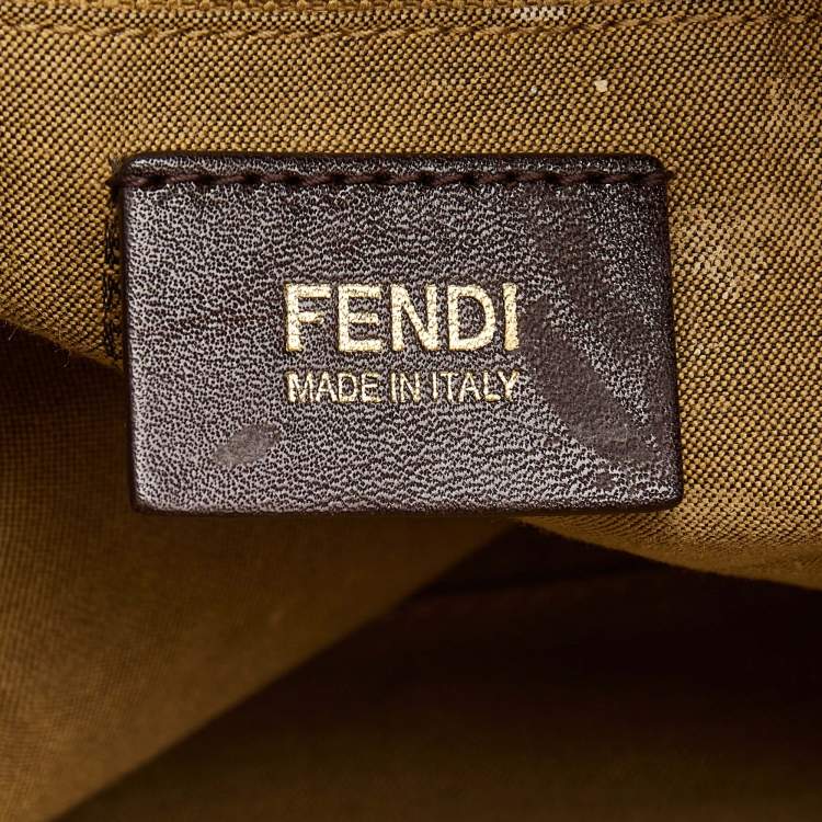 Pre Owned  Fendi Zucca Canvas and Leather Borsa Chef Tote