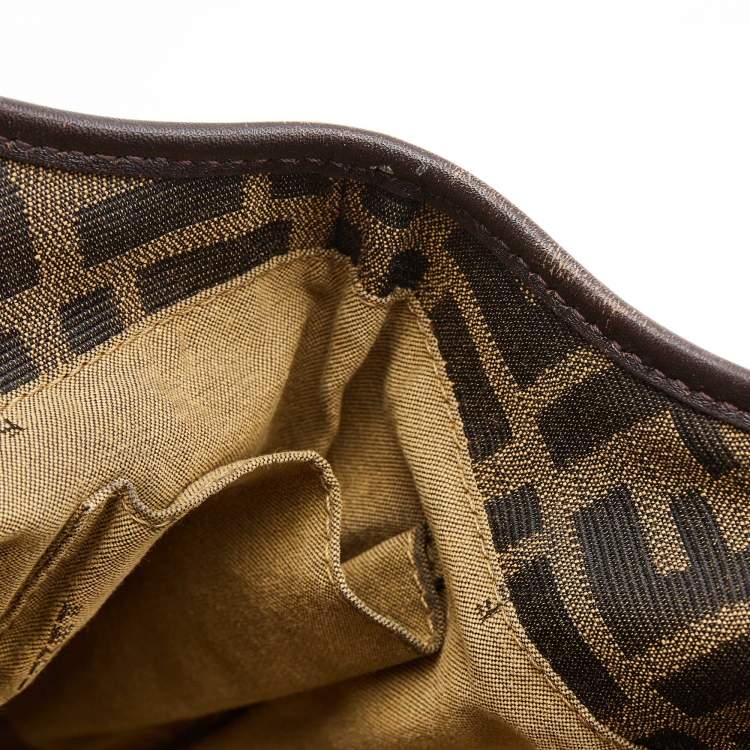 Pre Owned  Fendi Zucca Canvas and Leather Borsa Chef Tote