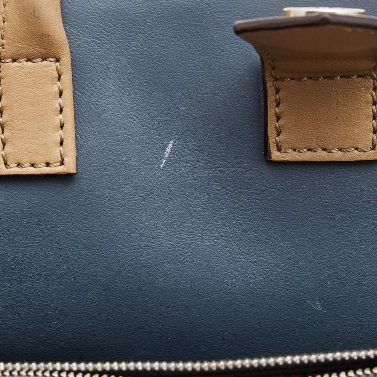 Pre Owned Fendi Beige Leather Small 2Jours Tote