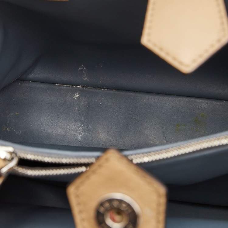Pre Owned Fendi Beige Leather Small 2Jours Tote