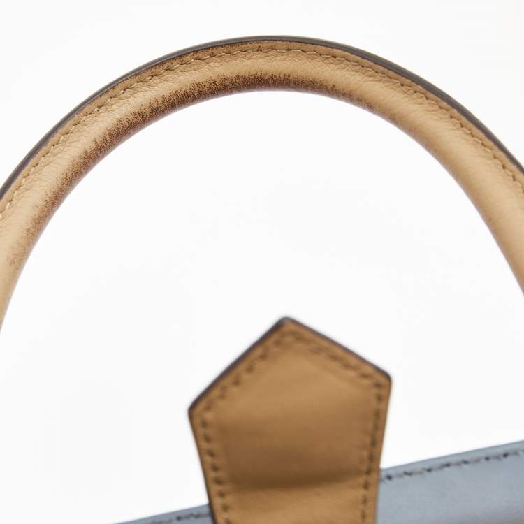 Pre Owned Fendi Beige Leather Small 2Jours Tote