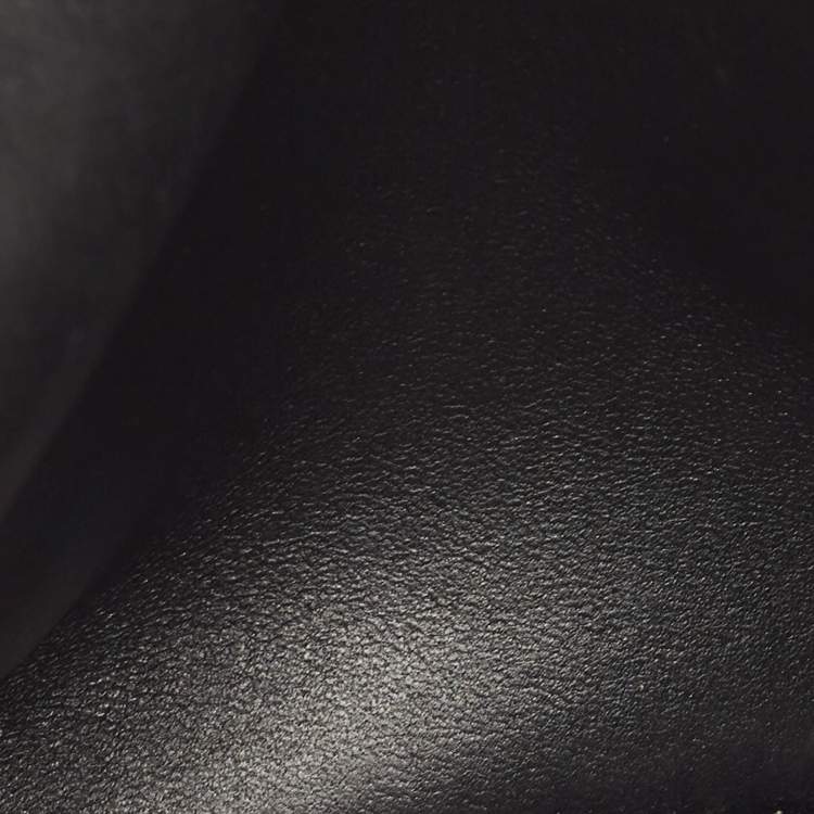 Pre Owned Fendi Brown/Black Embossed FF Leather F is Fendi Slim Pouch 
