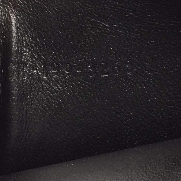 Pre Owned Fendi Brown/Black Embossed FF Leather F is Fendi Slim Pouch 