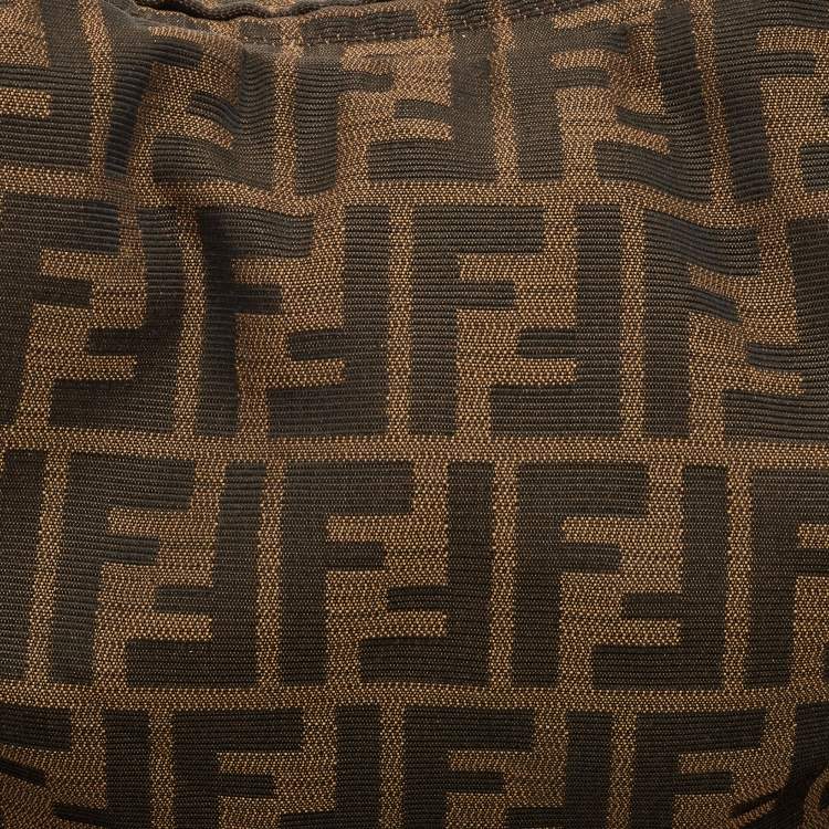 Pre Owned Fendi Tobacco Zucca Canvas and Leather Chef Chain Link Hobo