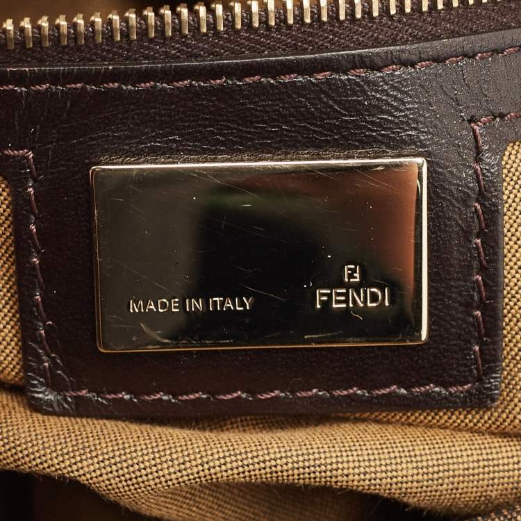 Pre Owned Fendi Tobacco Zucca Canvas and Leather Chef Chain Link Hobo