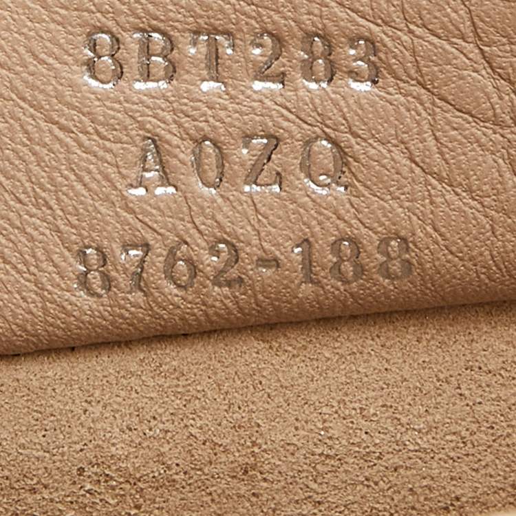 Pre Owned Fendi Blue/Beige Scalloped Leather Medium Kan I Shoulder Bag