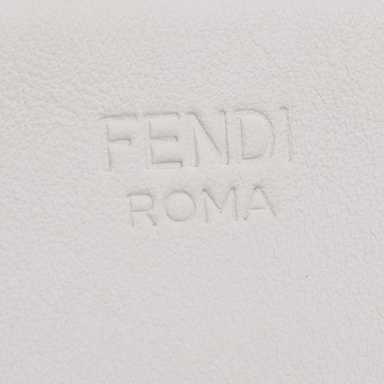 Pre Owned Fendi Multicolor Zucca Velvet and Leather Triplette Pouch