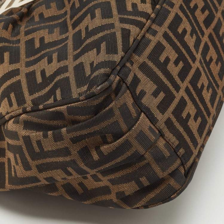 Pre Owned Fendi Tobacco Zucca Canvas Mia Shoulder Bag