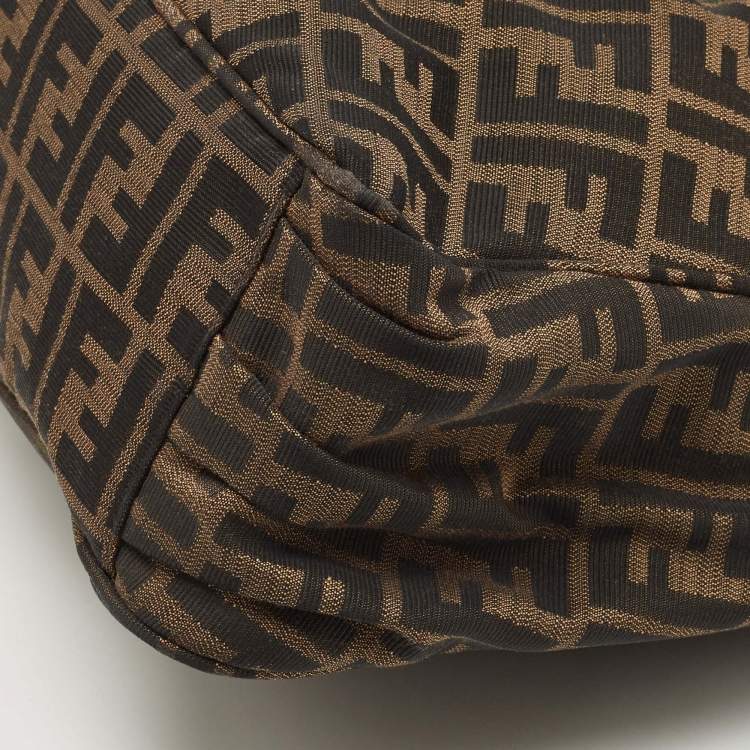 Pre Owned Fendi Tobacco Zucca Canvas Mia Shoulder Bag