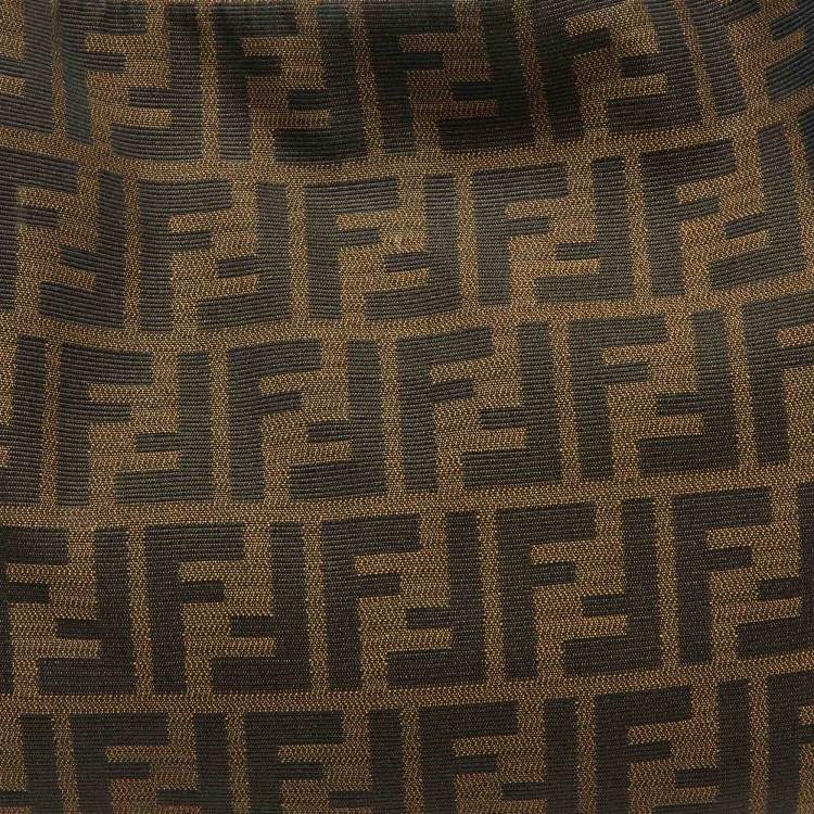 Pre Owned Fendi Tobacco Zucca Canvas and Leather Medium Chef Tote