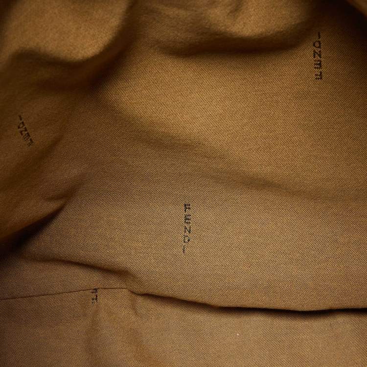 Pre Owned Fendi Tobacco Zucca Canvas and Leather Medium Chef Tote