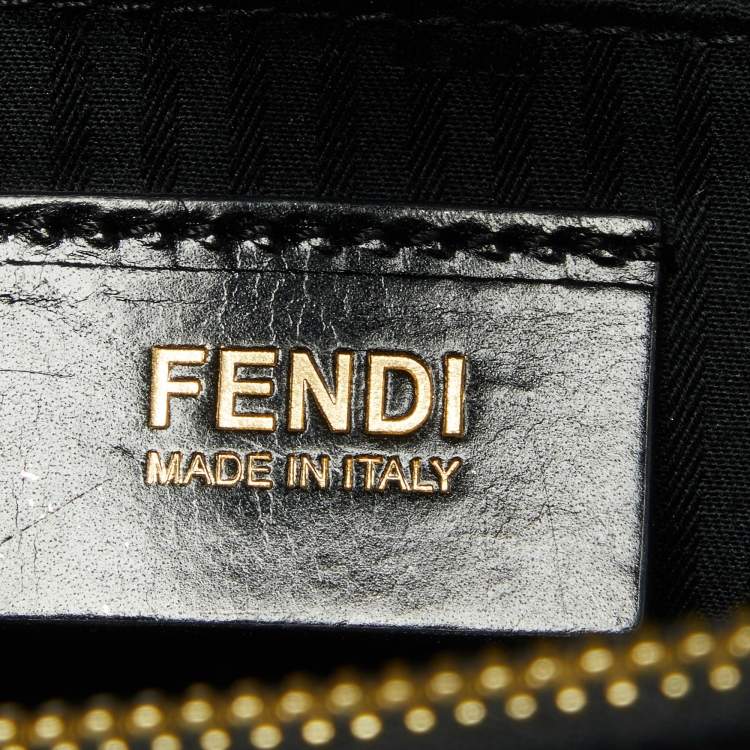 Pre Owned Fendi Black Leather Medium 2Jours Tote