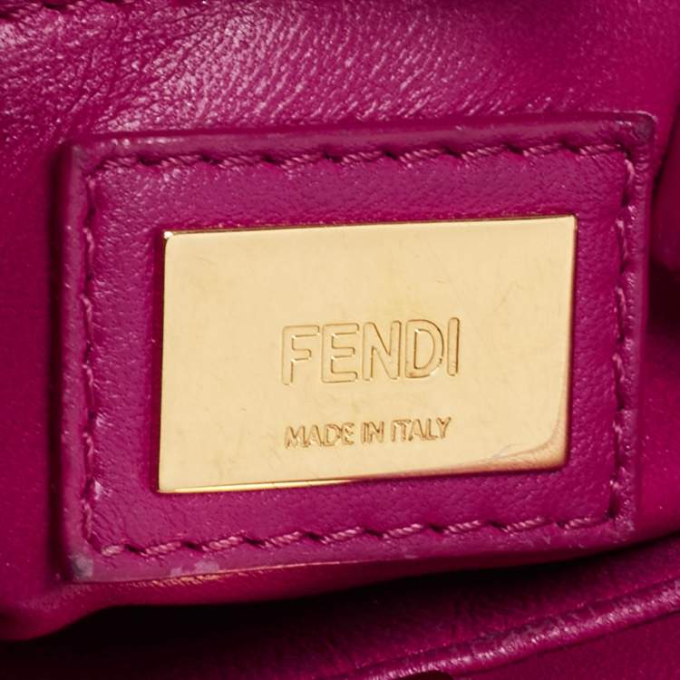 مملوكة مسبقًا Fendi Pink Leather Mini Peekaboo Top Handle Bag