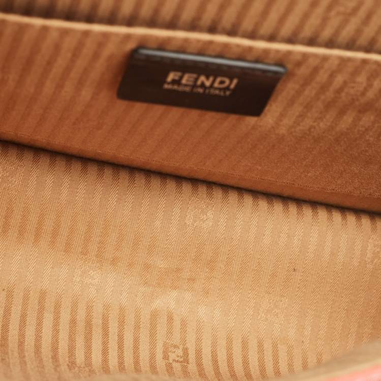 Pre Owned Fendi Tricolor Leather Small Demi Jour Top Handle Bag