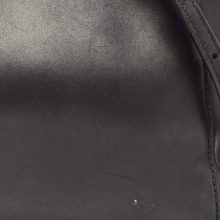 مملوكة مسبقًا Fendi Black Leather Mini Peekaboo Top Handle Bag