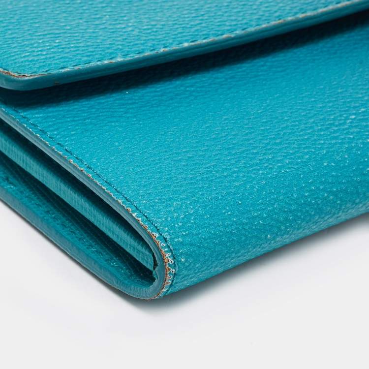 Pre Owned Fendi Green Ombre Zucca Coated Canvas Continental Wallet