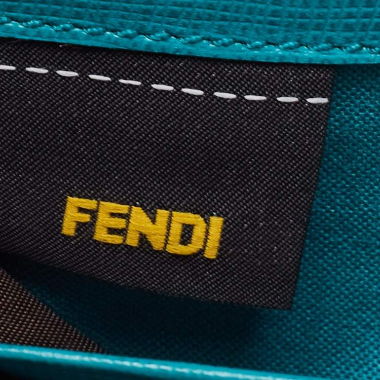 Pre Owned Fendi Green Ombre Zucca Coated Canvas Continental Wallet