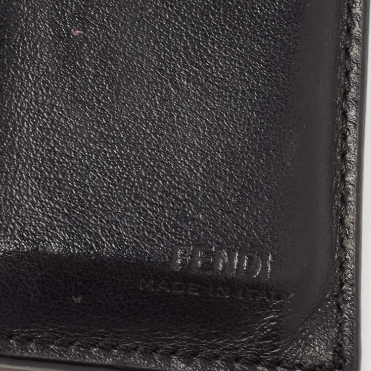 Pre Owned Fendi Black Leather F is Fendi Bifold Wallet