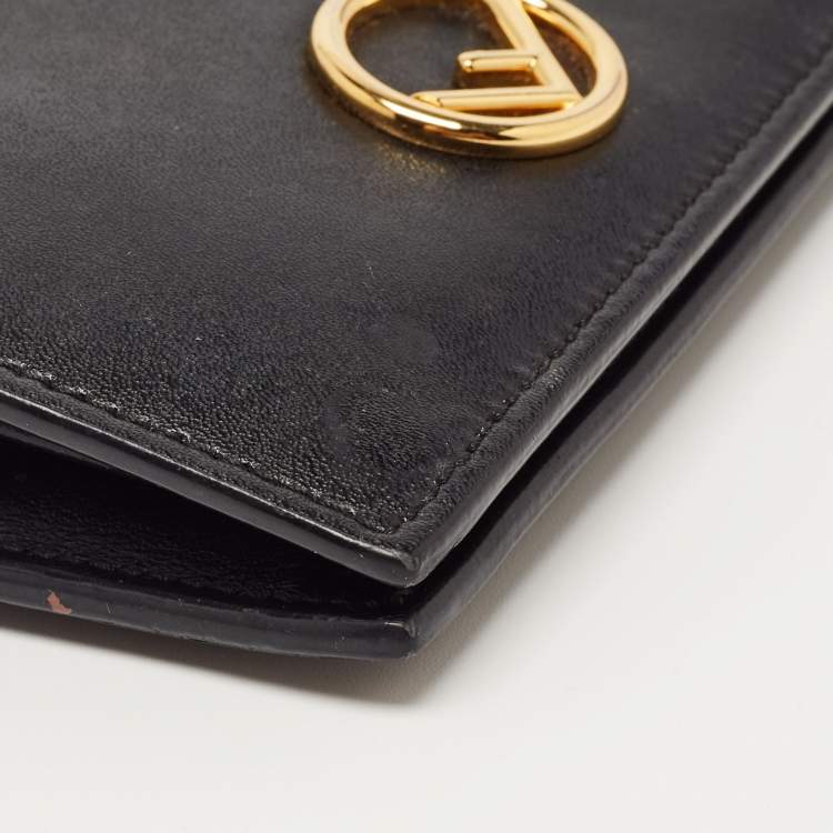 Pre Owned Fendi Black Leather F is Fendi Bifold Wallet