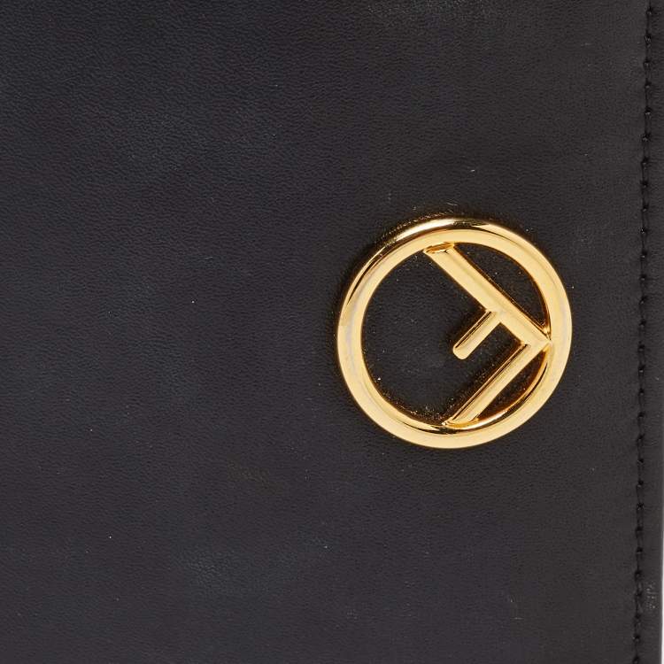 Pre Owned Fendi Black Leather F is Fendi Bifold Wallet
