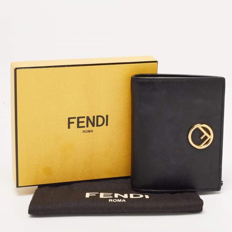 Pre Owned Fendi Black Leather F is Fendi Bifold Wallet