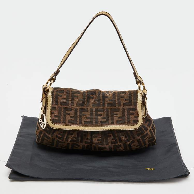 مملوكة مسبقًا Fendi Tobacco Zucca Canvas Small Chef Shoulder Bag